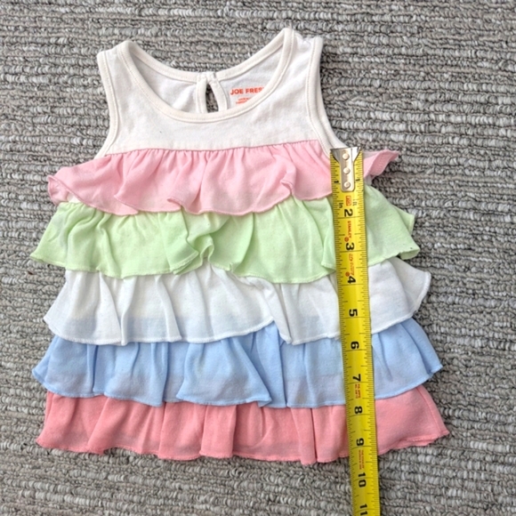 Joe Fresh Baby (6-12 Months) Sleeveless Cotton Pastel Ruffled Dress Or Top - Picture 7 of 9